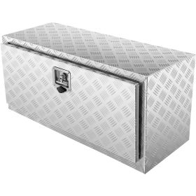 VEVOR Underbody Truck Box, 36"��17"��18" Pickup Storage Box, Heavy Duty Aluminum Diamond Plate Tool Box with Lock and Keys